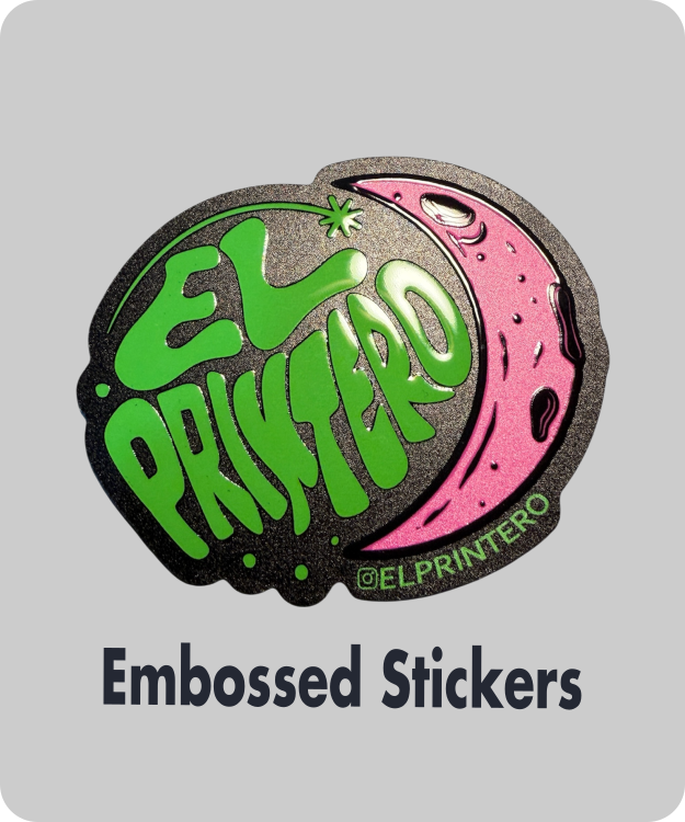 Embossed Diecut Stickers